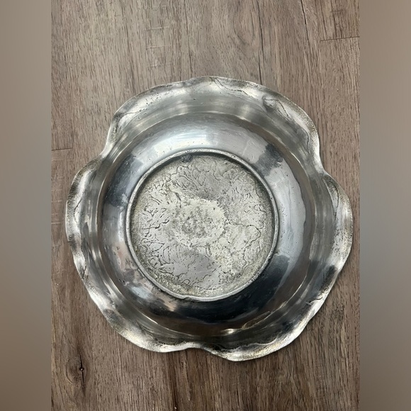 Arthur Court Cast Aluminum Lg Garden Rabbit Bunny 13" Serving Salad Bowl - Picture 7 of 9